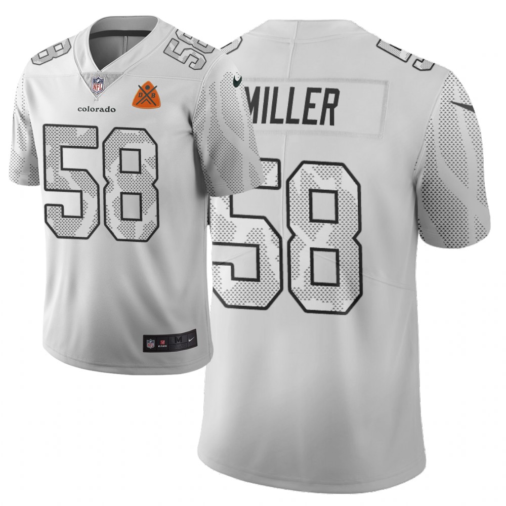 Men Nike NFL Denver Broncos #58 von miller Limited city edition white jersey->denver broncos->NFL Jersey